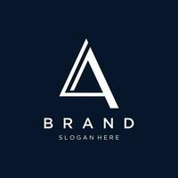 Logo design initial initial letter A monogram or modern geometry.Logo for brand, fashion, business card, company. vector