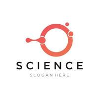 Science laboratory logo template design with molecule bubble with modern concept.Logo for business, lab, science. vector