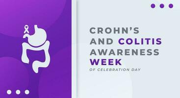 Crohn's and Colitis Awareness Week Celebration Vector Design Illustration for Background, Poster, Banner, Advertising, Greeting Card