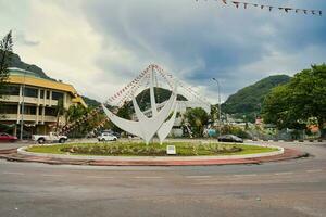 Mahe Seychelles 3.07.2023 Bicentenary Monument, erected in 1978 to commemorate the 200th anniversary of the town of Victoria, created by the late Italian artist Lorenzo Appiani, Mahe Seychelles photo