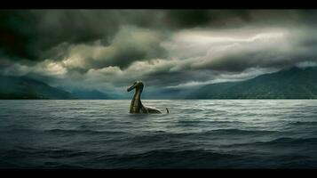 nessie, el famoso lago monstruo de lago ness en Escocia foto