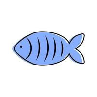 French April Fool's Day. Poisson d'avril. One color fish for your design. White background. photo