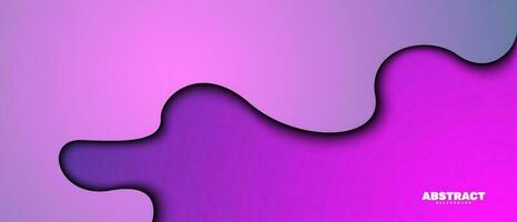 Abstractv wave shape papercut gradient purple color background banner vector