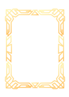 abstract rechthoek kader. verticaal rechthoekig gouden frame.png met transparant achtergrond. png