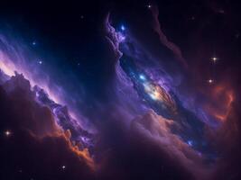 Celestial Wonders Majestic Beauty of a Vast Galaxy-Filled Sky Illuminated by Stars, photo