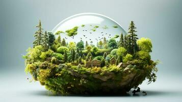 Earth Day Concept A Futuristic World Environment Background,AI Generative photo