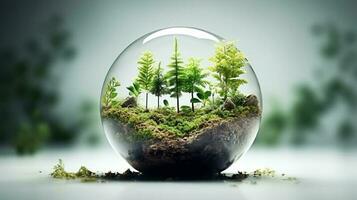 Earth Day Concept A Futuristic World Environment Background,AI Generative photo