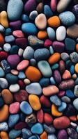 Illustration of small sea stone pebble background, AI Generated photo