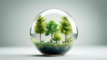 Earth Day Concept A Futuristic World Environment Background, photo