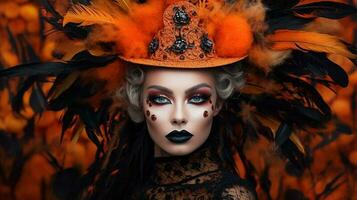 Illustration of a Halloween fashion,  AI Generated photo