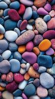 Illustration of small sea stone pebble background, AI Generated photo