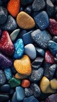 Illustration of small sea stone pebble background, AI Generated photo