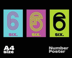 Numbers design in abstract geometric form for posters, flyer, brochure, campaign vector