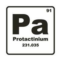 Protactinium element icon vector