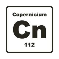 Copernicium element icon vector