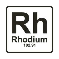 periodical Rhodium element icon vector