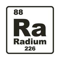 Radium element icon vector