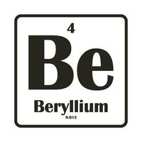 Beryllium element icon vector