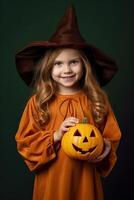 An illustration of children wearing a halloween costume , photo