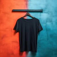 Illustration of a plain t-shirt mockup, AI Generated photo