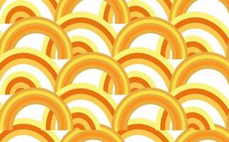 Hand drawn asian japanese ramen noodle seamless pattern.Background with yellow and orange stripes.Pasta abstract background concept.Macaroni yellow poster. vector