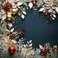 Illustration of Christmas background, AI Generated photo