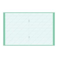 School notebook in oblique line. Vector illustration isolated on white background.