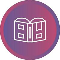 Open book with bookmark Vector Icon