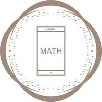 Studying Math on Mobile Vector Icon