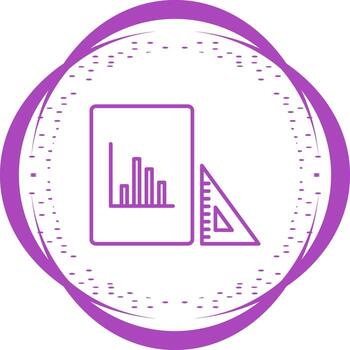 Set Square and Graph Vector Icon