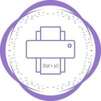 Print Math Sheet Vector Icon
