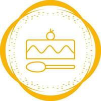 Chocolate cake piece Vector Icon