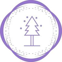 árbol en el icono de vector de nieve