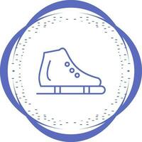 icono de vector de zapato de patinaje sobre hielo