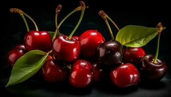 frescura y naturaleza combinar en un sano gastrónomo baya postre generado por ai foto