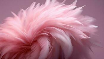 Pink fractal pattern, vibrant colors, softness, and fragility in nature generated by AI photo