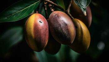 Fresh organic fruit, a symbol of healthy eating and nature beauty generated by AI photo