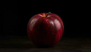 Freshness and nature combine in this delicious, juicy, and vibrant apple generated by AI photo