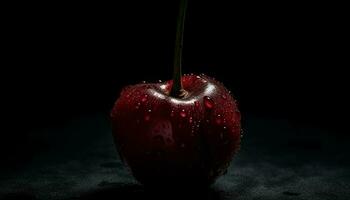 jugoso manzana rebanada refleja naturaleza frescura y salud generado por ai foto