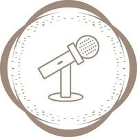 Mic on Stand Vector Icon