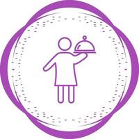 Man Serving Food Vector Icon