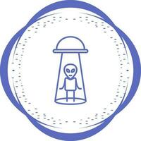 Alien Abduction Vector Icon