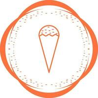 icono de vector de helado de cono