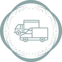 Parked Trucks Vector Icon