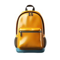 School backpack isolated. Illustration AI Generative png