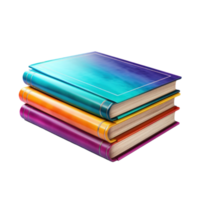 Colorful books isolated. Illustration AI Generative png