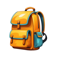 School backpack isolated. Illustration AI Generative png