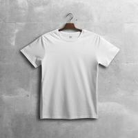 Illustration of a white plain t-shirt mockup, AI Generated photo