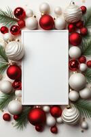 Illustration of Christmas background, AI Generated photo