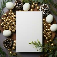 Illustration of Christmas background, AI Generated photo